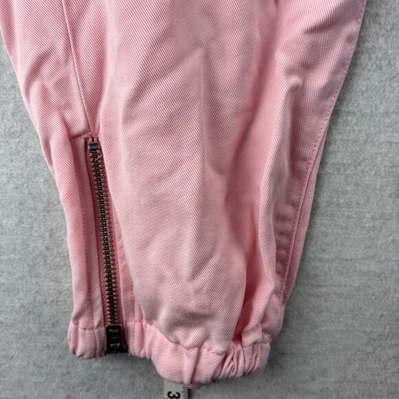 Guess Bowie Cargo Chino Jogger Pant Women 29 Pink Pockets Zipper Leg Tencel Soft - Picture 14 of 16